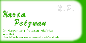 marta pelzman business card